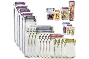 Mason Jar Zipper Bags: Leakproof Storage Solution for Kitchen Essentials
