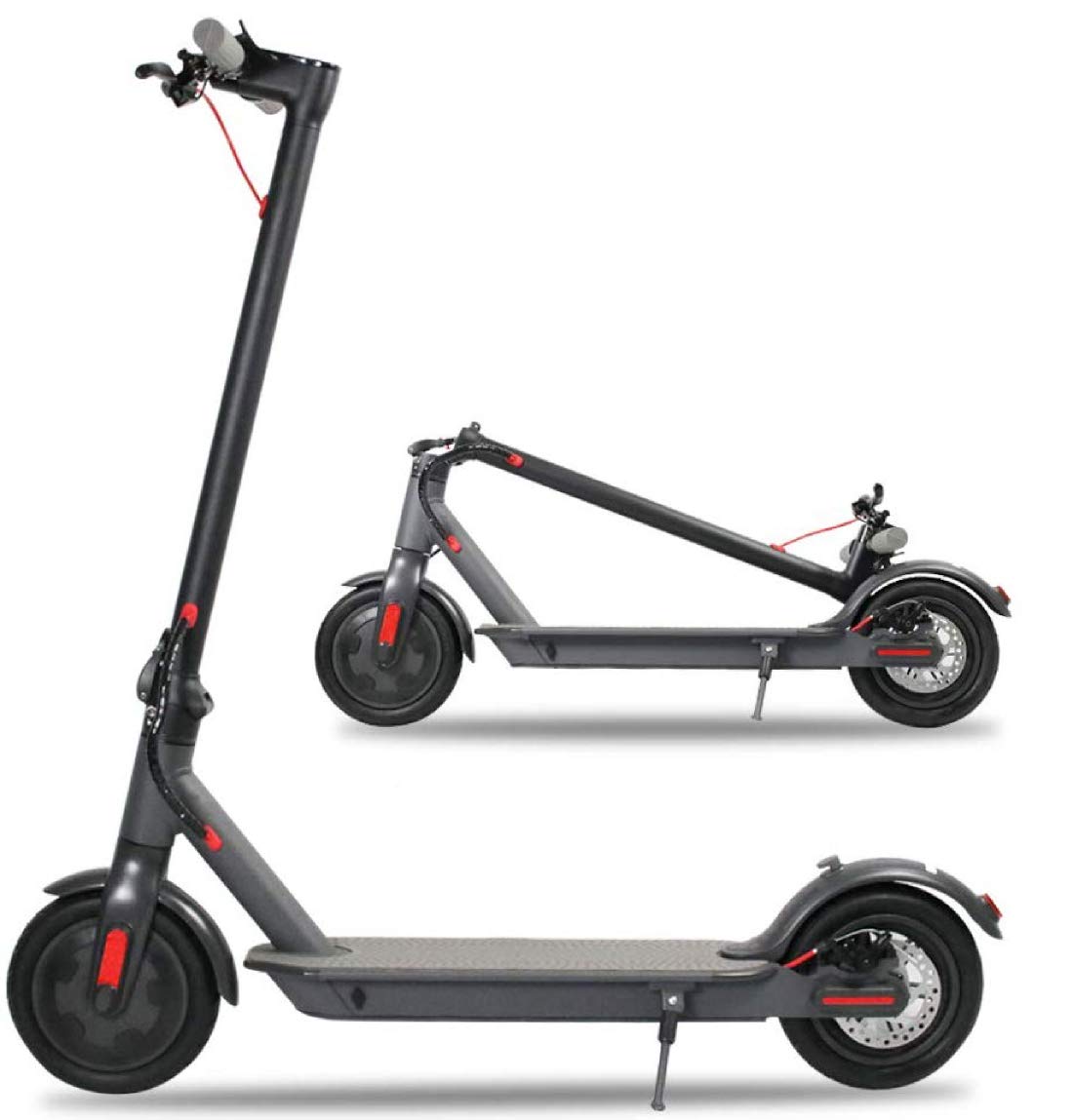 Jakko 8.5 inch Electric Scooter Foldable 250 W Electric Scooter Adult, Super Light 7.7Kg Kick Scooter with Led Light and Display (Black)