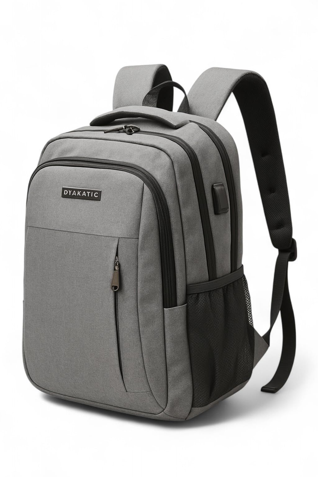 30L Anti-Theft Laptop Backpack for 15.6 Inch – Work Rucksack with USB Charging Port, Water-Resistant, Lightweight Travel & School Bag with Hidden Pocket, Grey, 30L