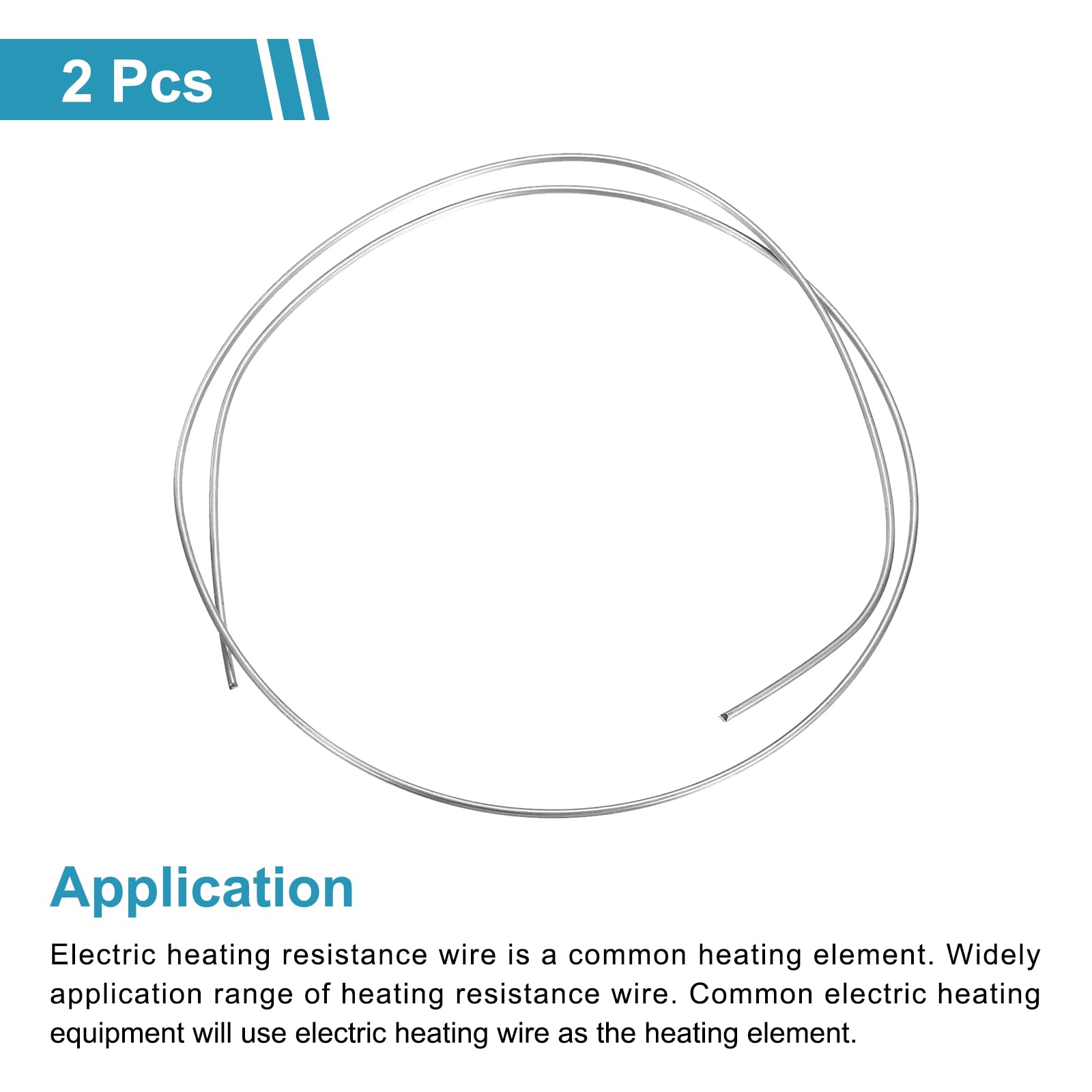 QUARKZMAN 2 Stück 9 Gauge Nichrome Heizdraht 3mm x 1m Cr20Ni80 Schneidedraht Widerstandsdraht Hochtemperatur für Reparatur von Elektronischen Komponenten Chemie Technik Heizelemente