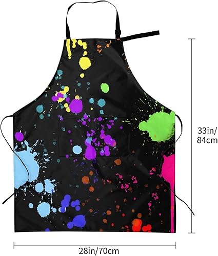 Miniatura 5 de Delantal de trabajo resistente al agua para cocina, barbacoa, fiesta, regalo perfecto de vacaciones con 2 bolsillos