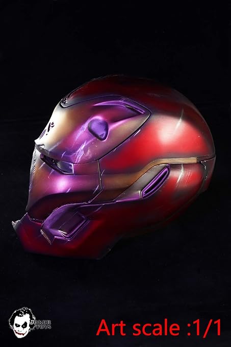 Amazon アベンジャーズ Jokertoys アイアンマン マーク50 1 1 ヘルメット エンドゲーム バトルダメージ仕様 Led発光 録音 再生機能搭載 プロップ レプリカ マーベル Marvel ロボット 子ども向けフィギュア おもちゃ