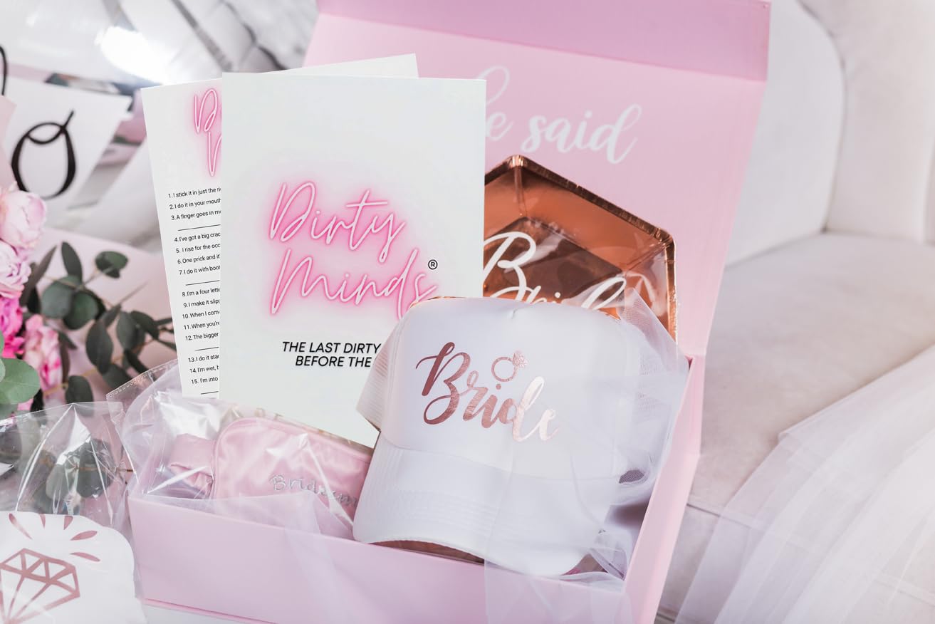 TDC Games Dirty Minds Bachelorette Party Spiele für Erwachsene, Brautdusche Spiele Quiz mit frechen Hinweisen für 25 Gäste, Erwachsenenspiele für Spieleabend, Paarspiele für Erwachsene, lustige