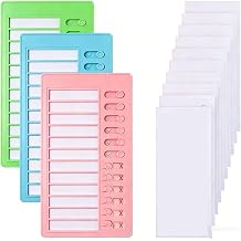 4PCS Slide & Plan Daily Schedule Board | Reusable Planner |No-Stick Wall Mount Design for Home Office | Boost Productivity & Beat Procrastination | Chores RV Checklist Task Planning Board