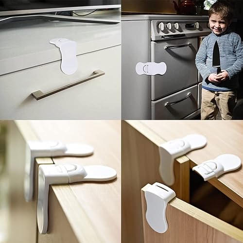 Miniatura 7 de 6 cerraduras de seguridad para niños, cerraduras de seguridad para cajones de bebé, cerraduras de armario, cerraduras de armario a prueba de bebés