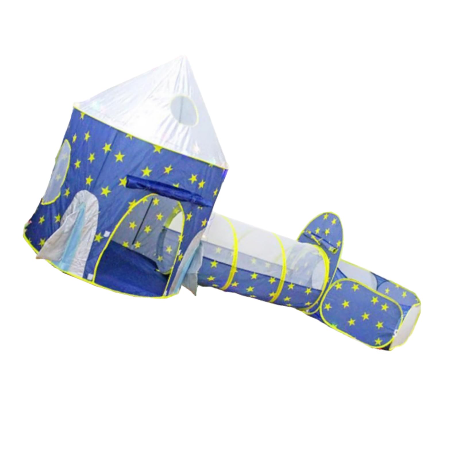 3-teiliges Babyzelt, Spielzelt für, Sicherer Indoor-Krabbeltunnel und Bällebad für ab 3 Jahren, Leicht zu Verstauendes Stoffdesign (Blauer dreiteiliger Anzug)