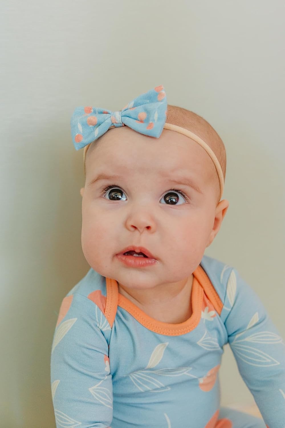 Copper Pearl Bowtie Baby Bow Clementine