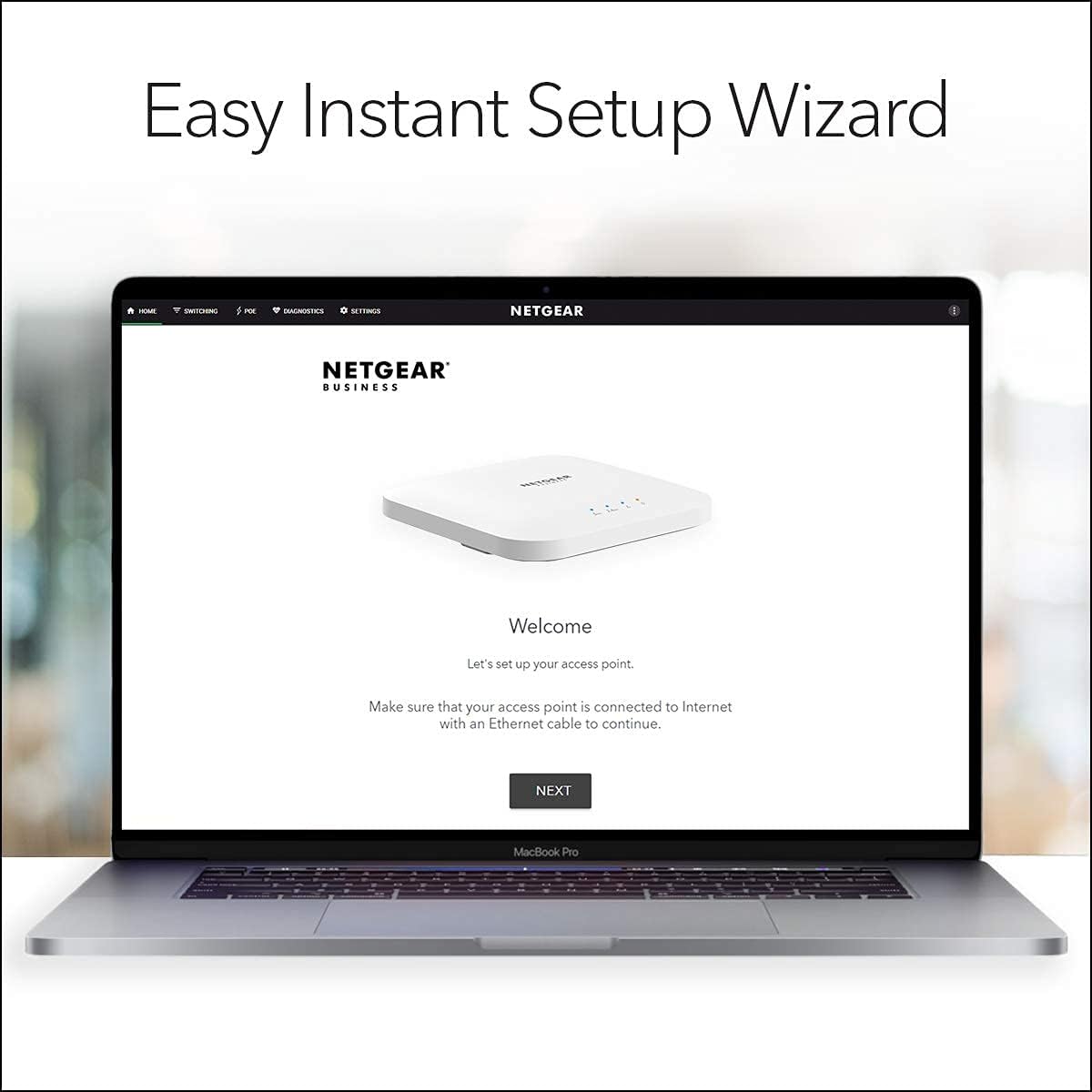 NETGEAR Wireless Access Point (WAX214) - WiFi 6 Dual-Band AX1800 Speed | 1 x 1G Ethernet PoE Port | 802.11ax | WPA3 Security | Create up to 4 Separate Wireless Networks (Renewed)