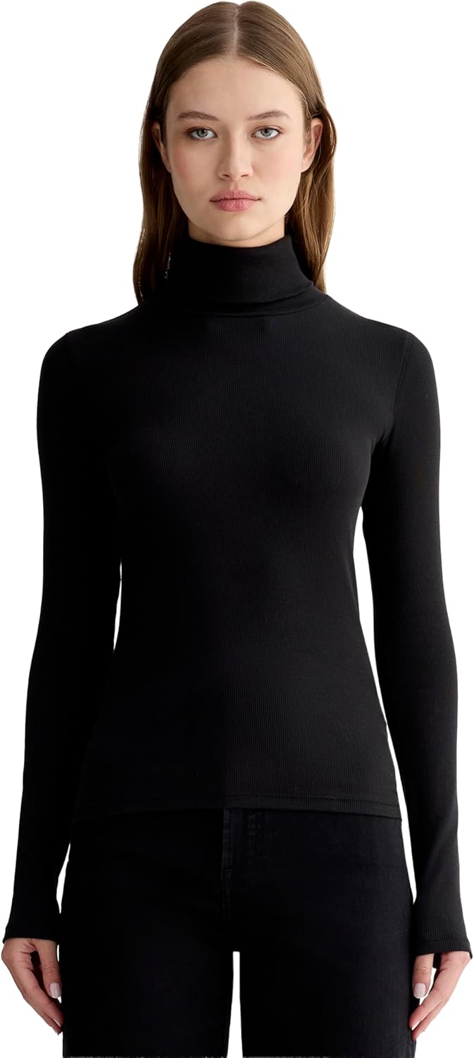 Everlane Womens Everlane The Luxe Rib Turtleneck