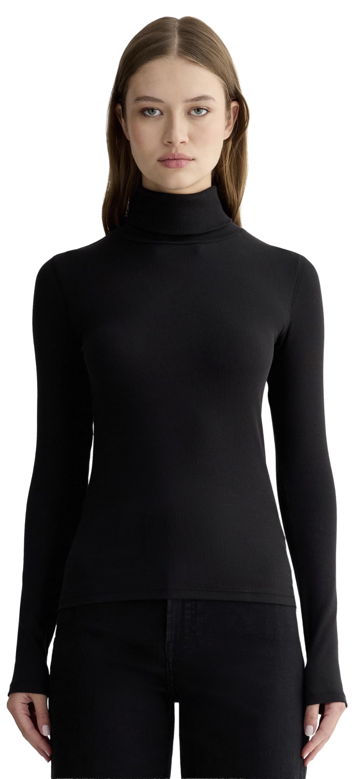 Everlane - The Luxe Rib Turtleneck - Black Small-image-31