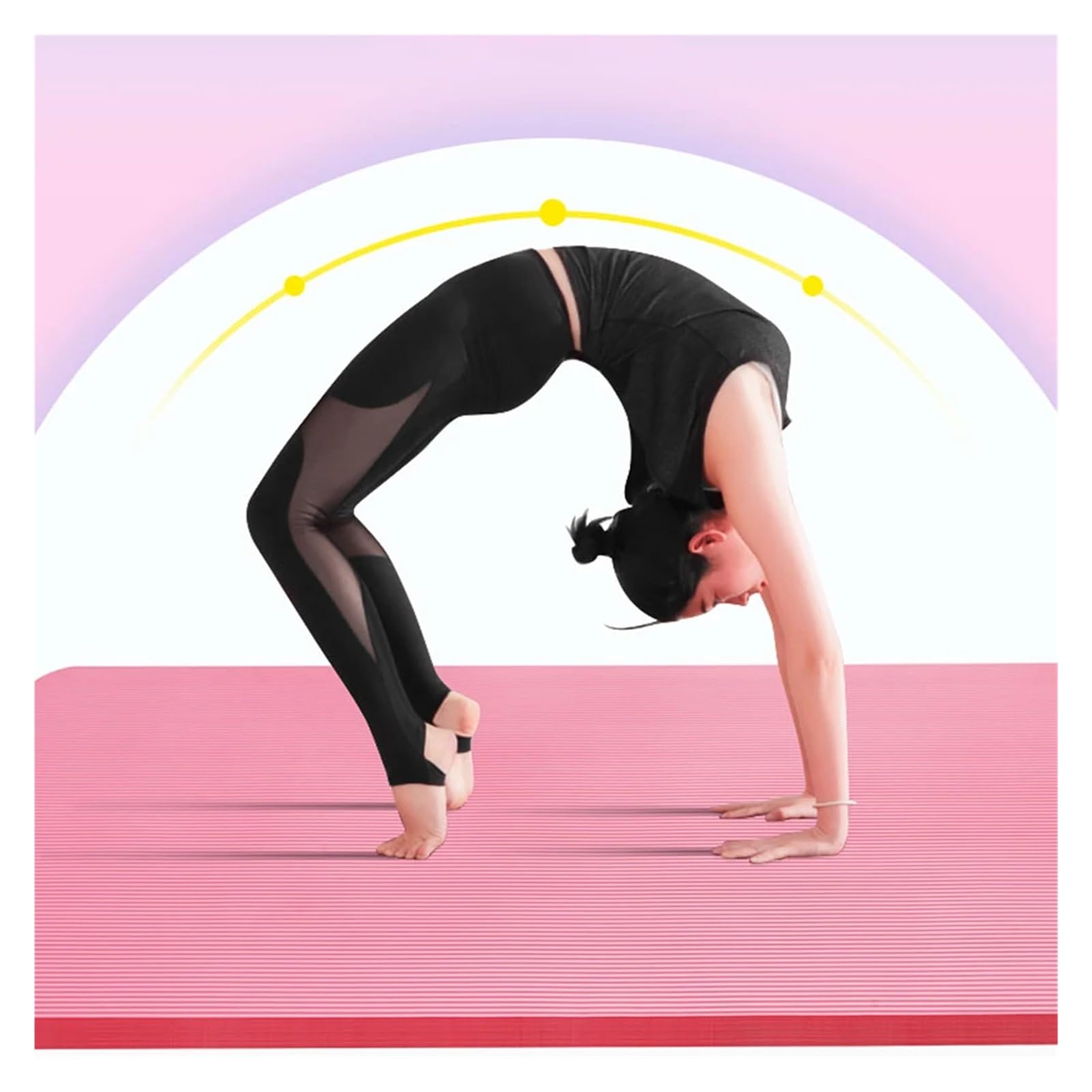 Tappetino Per Yoga Tappetini da yoga antiscivolo spessi, for palestra, Pilates morbido, for sport, body building, fitness, pilates, ginnastica per la Casa