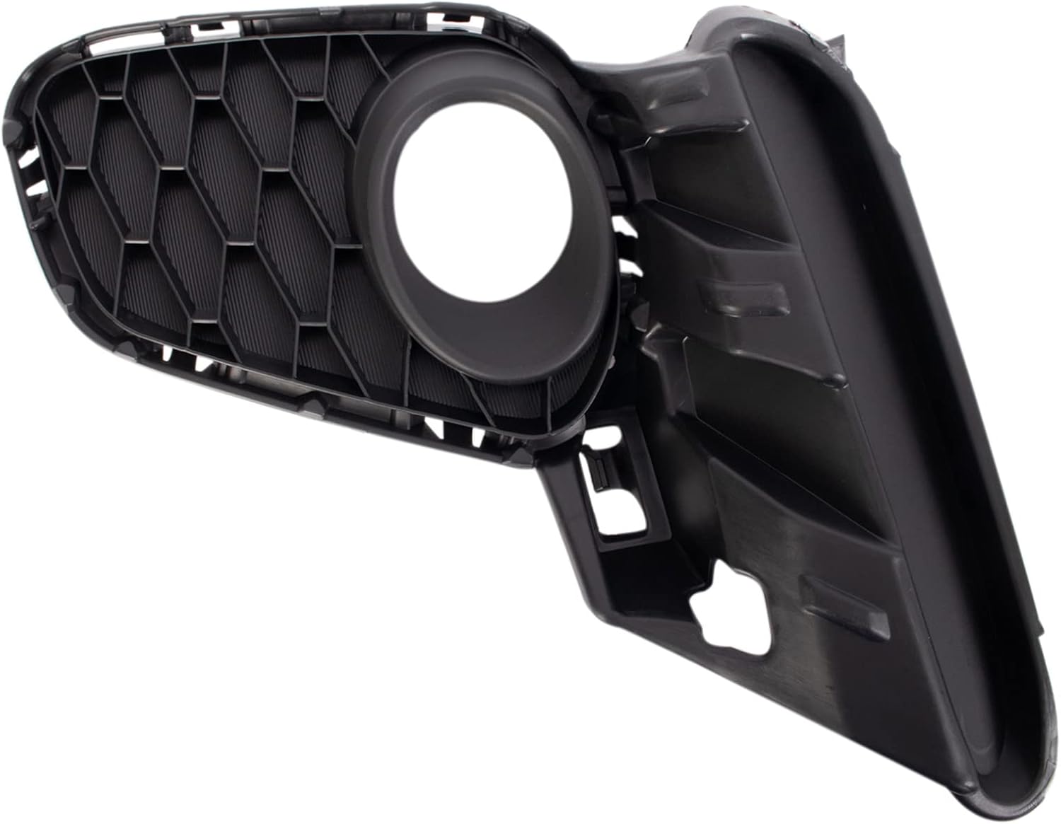 TRQ Front Left Fog Light Bezel Black Drivers Side Compatible with 2012-2013 Mazda 3 MA1038114