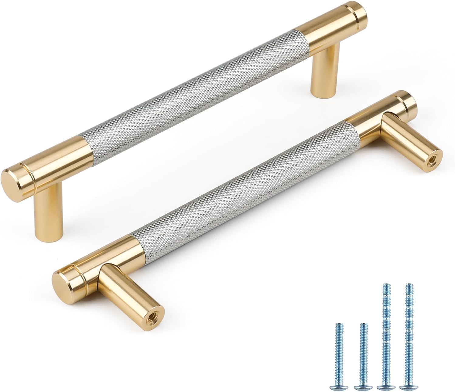 10 Pack Brushed Gold Drawer Pulls - 76mm Hole Center, Stainless Steel Cabinet Handles For Kitchen, Dresser, Modern Furniture - View #5