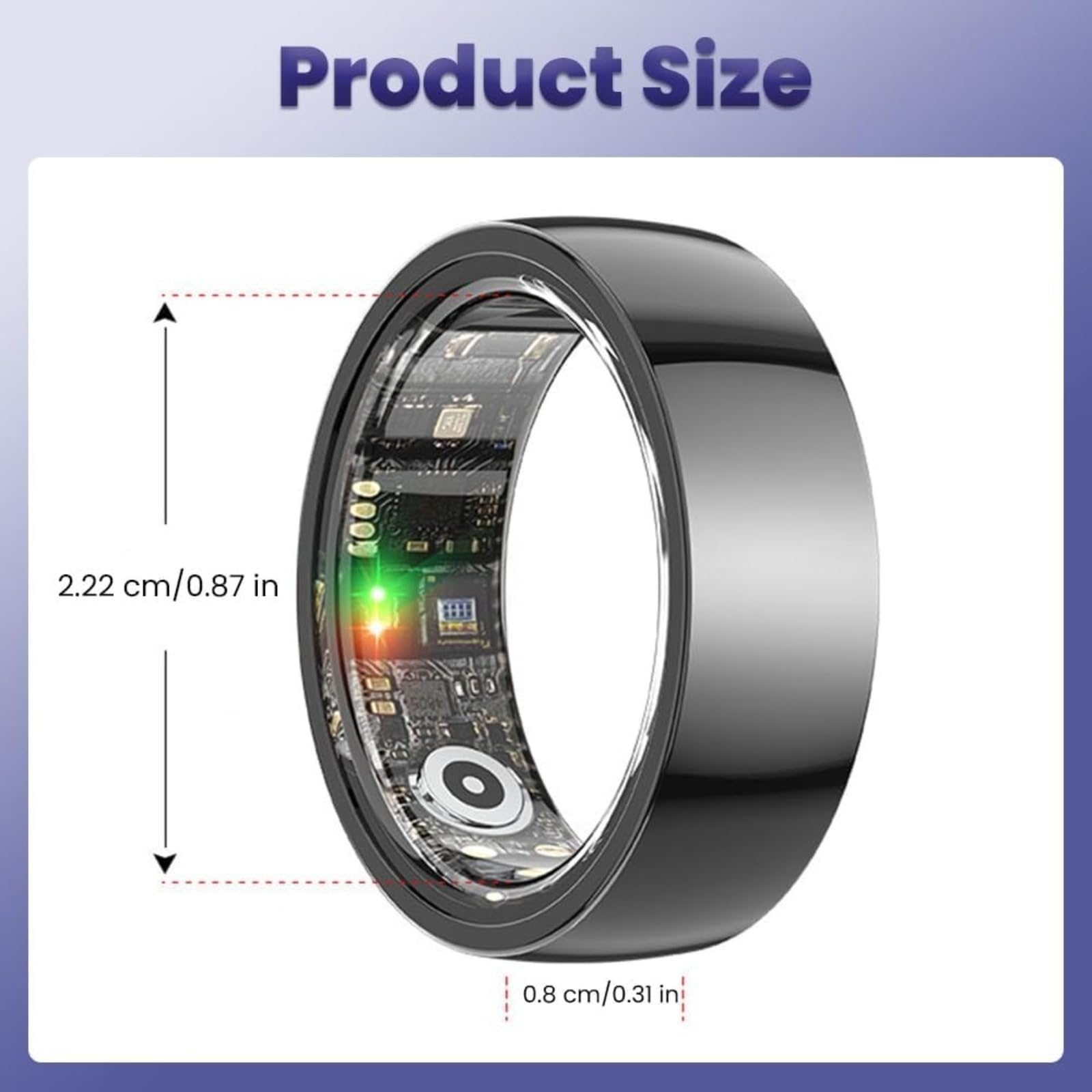 Sekoda Smart Ring Smart Ring Health Tracker, Anneau De Fitness étanche IP68 Pour La Timo Ring