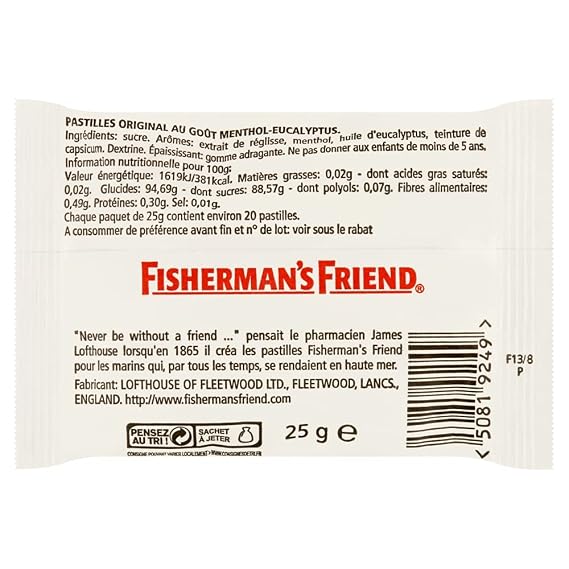 Fisherman's Friend mit Zucker extra stark, 24er Pack (24 x 25 g Beutel)