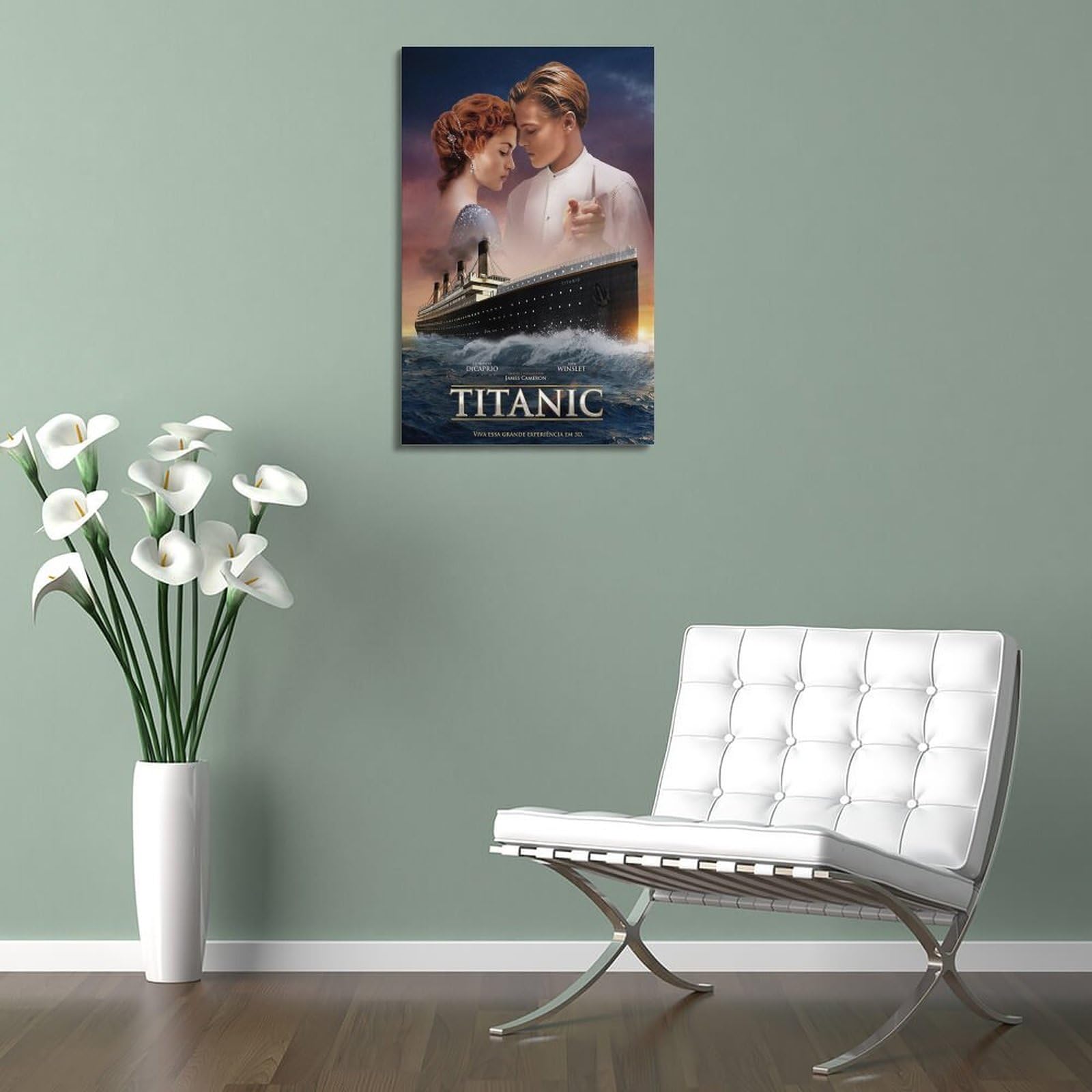 AIVYNA Poster su tela con stampa moderna di The Sinking of the Titanic, decorazione per la casa, 50 x 60 cm, senza cornice