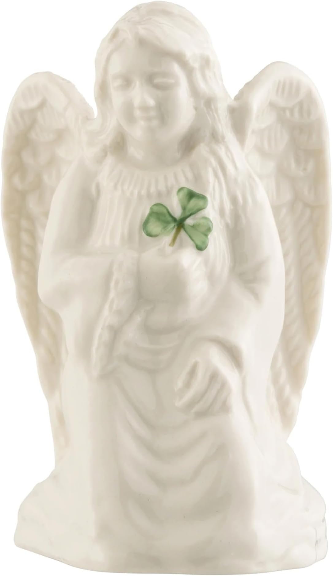 Belleek Classic Angel of Protection | 3.3in Parian China | Made in Ireland | Sympathy Gifts for Loss of Loved One, Irish Memorial Gifts, Angel Figurine, Irish Decor