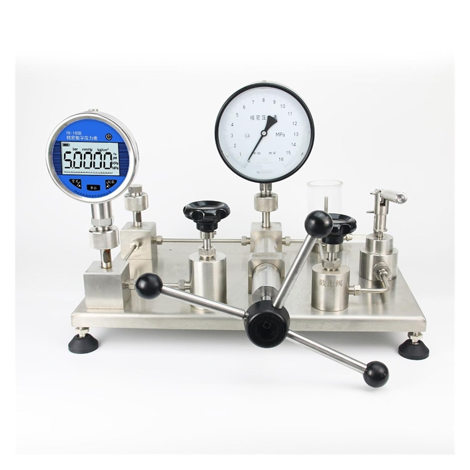 Tabela kalibracji ciśnienia ręcznego id Ręczne źródło hydrauliczne Źródło ciśnienia cieczy Manometr laboratoryjna weryfikacja kalibracji ciśnienia (LF-8003A 0-60MPa)