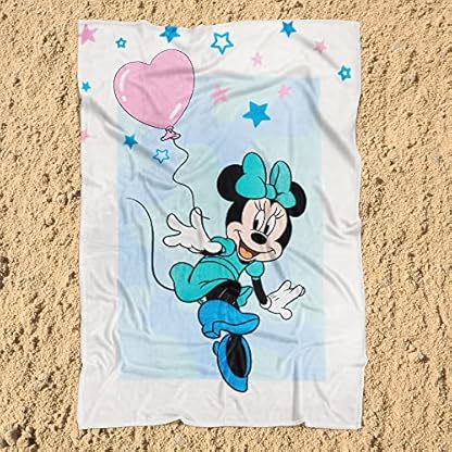 Große Minnie Mouse Wohn-Decke Blau 130 x 170 cm super weiche Coral-Fleece-Decke Mikroflausch Kuscheldecke Sofadecke Herz Gril Mädchen Minnie Maus Disney Mickey Daisy Donald Goofy pass zur Bettwäsche – Bild 4