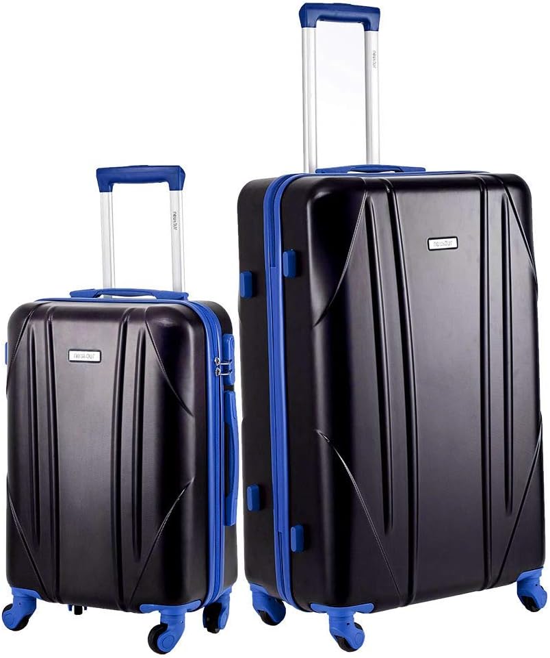 Newtour luggage set 2 piece luggage with wheels hard shell