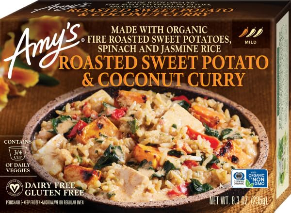 Amy's Frozen Meals, Roasted Sweet Potato & Coconut Curry