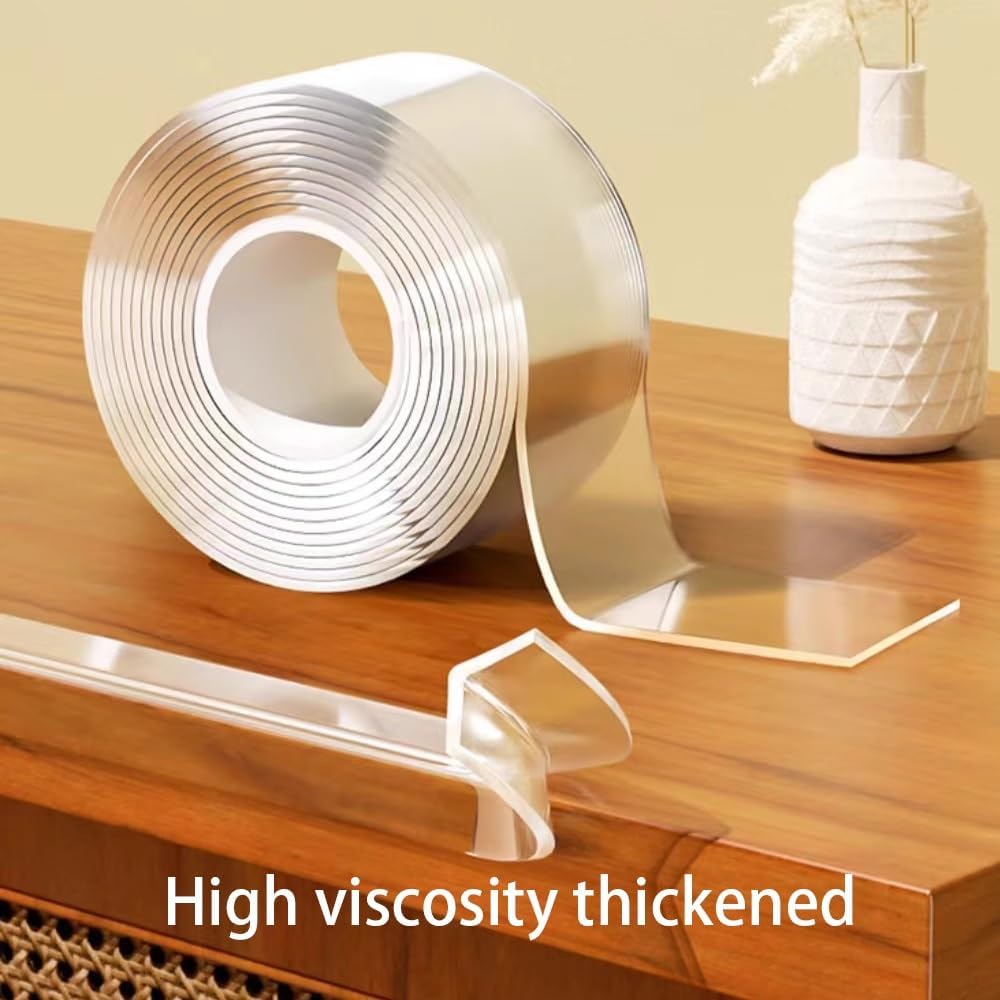 Self Adhesive Protective Corner, 80" Clear Edge Protector Strip, PVC Bumper Guard Strip Seal Strip for Cabinet Door Desk Glass Furniture Kitchen Countertop(Width 10cm)