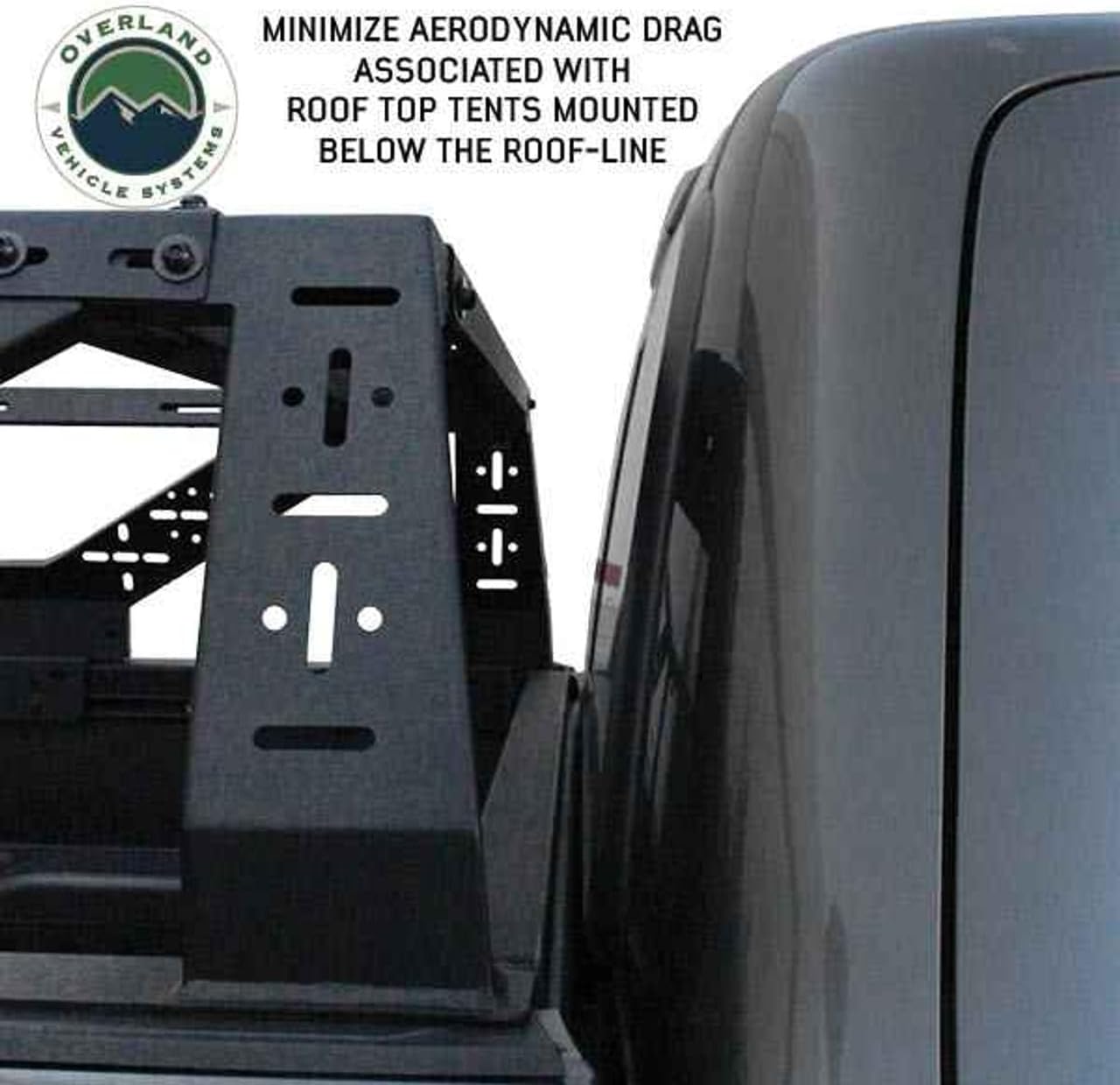 Overland Vehicle Systems Mid-Height Bed Rack for Mid-Size Trucks – Universal Fit, No-Drill Installation