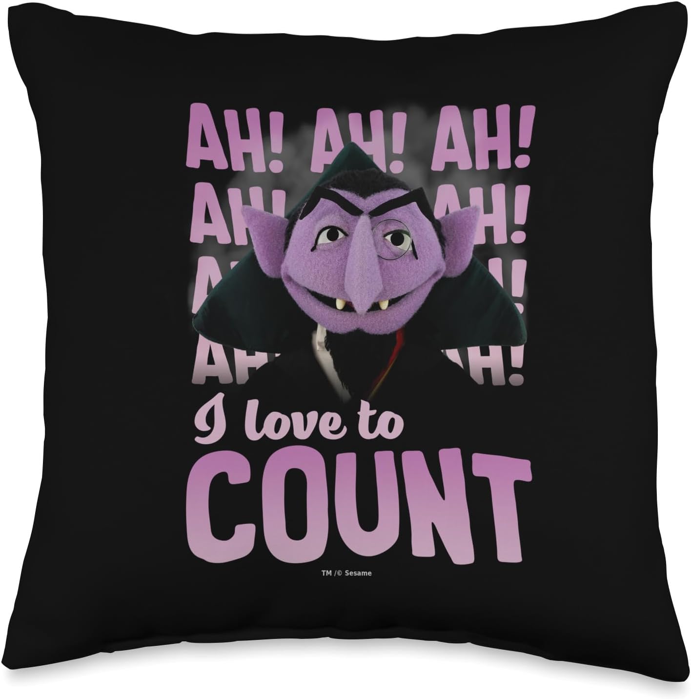Sesame Street The Count Ah! Ah! Ah! Throw Pillow