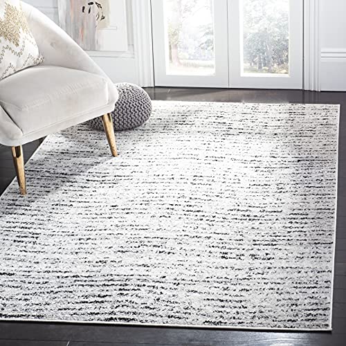 SAFAVIEH Adirondack Collection Accent Rug - 4' x 6', Ivory & Silver, Modern Abstract Design, Non-Shedding & Easy Care, Ideal for High Traffic Areas in Entryway, Living Room, Bedroom (ADR117B)