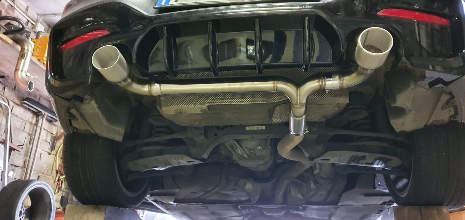 Terminale Scarico compatibile con BMW 118d F20, Sistema di Scarico Sportivo in Acciaio Inossidabile Realizzato in Italia