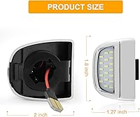Vista 7 de Luz LED para placa de matrícula compatible con Cadillac Escalade Chevy Silverado 1500 2500 Suburban Tahoe Tag Light GMC Sierra 1500 2500 3500