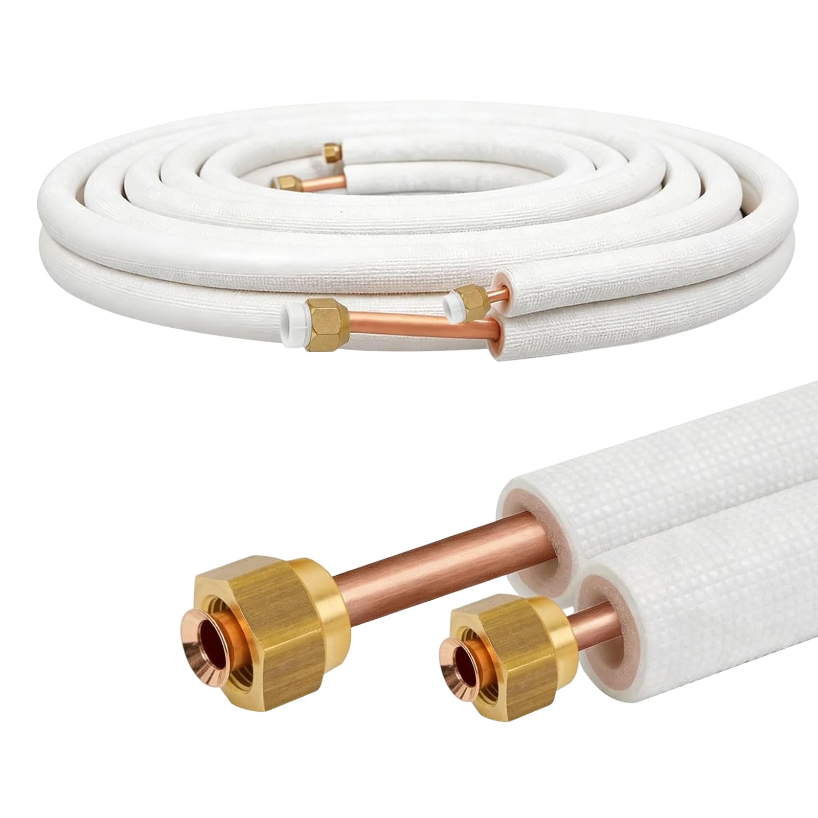 3M Kältemittelleitung für Kupferrohr 1/4" 3/8" Isoliert Kältemittelleitungen für Split-Klimaanlagen für Kältemittel R32, R410A und R407C