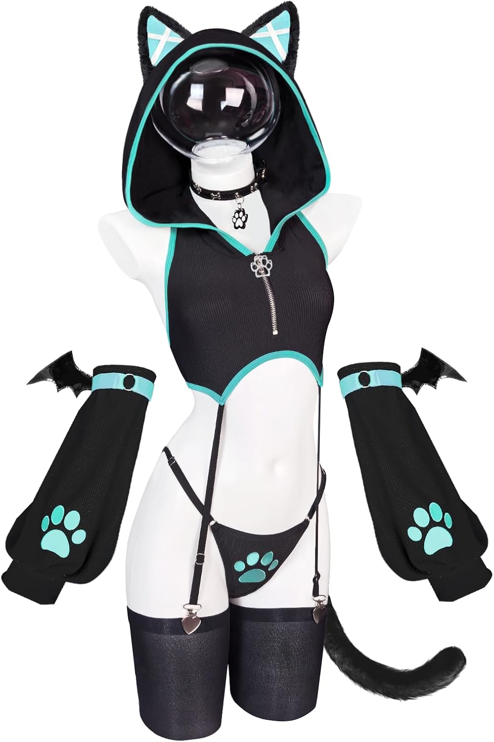KORURACLUB Animal Costume Cosplay Lingerie Bodysuit for Women