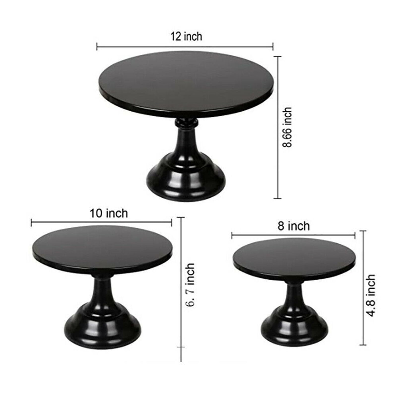 Set di vassoi da portata a più livelli con finitura nera opaca, ideale per tavolo da buffet, decorazione punto focale
