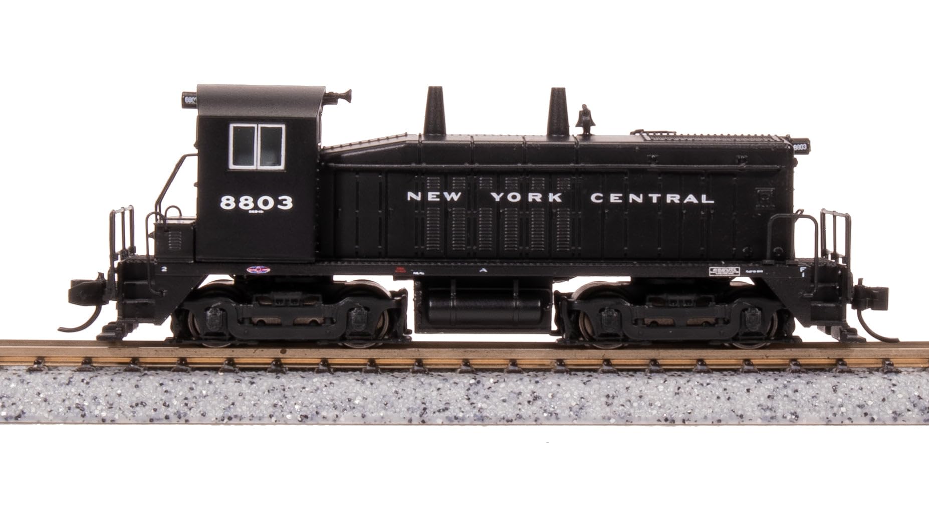 Broadway Limited 7496 EMD NW2, NYC 8803, Black w/White, Paragon4 Sound/DC/DCC, N Scale