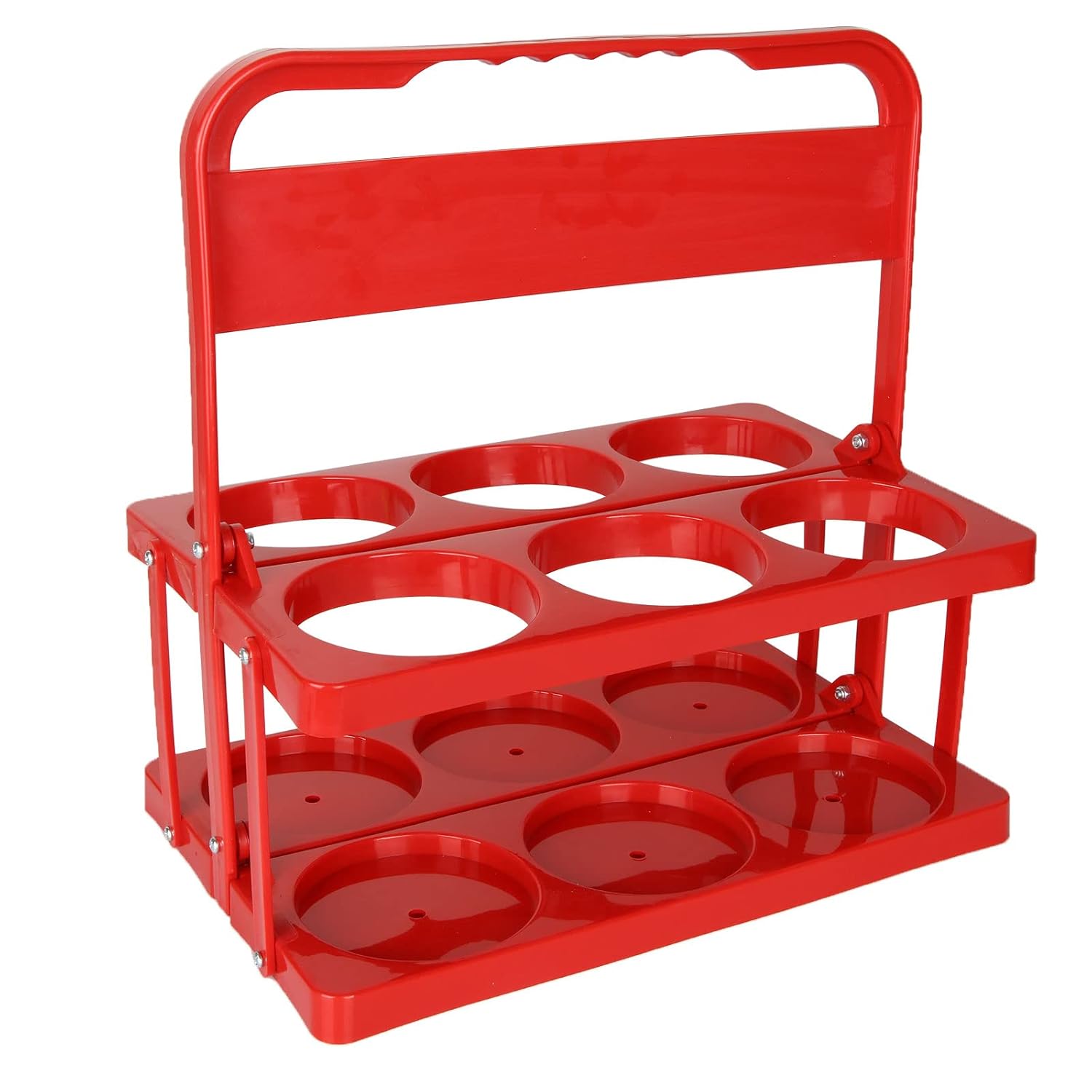 ASelected Milk Bottle Holder Foldable Plastic Drink Carrier, 6Holes