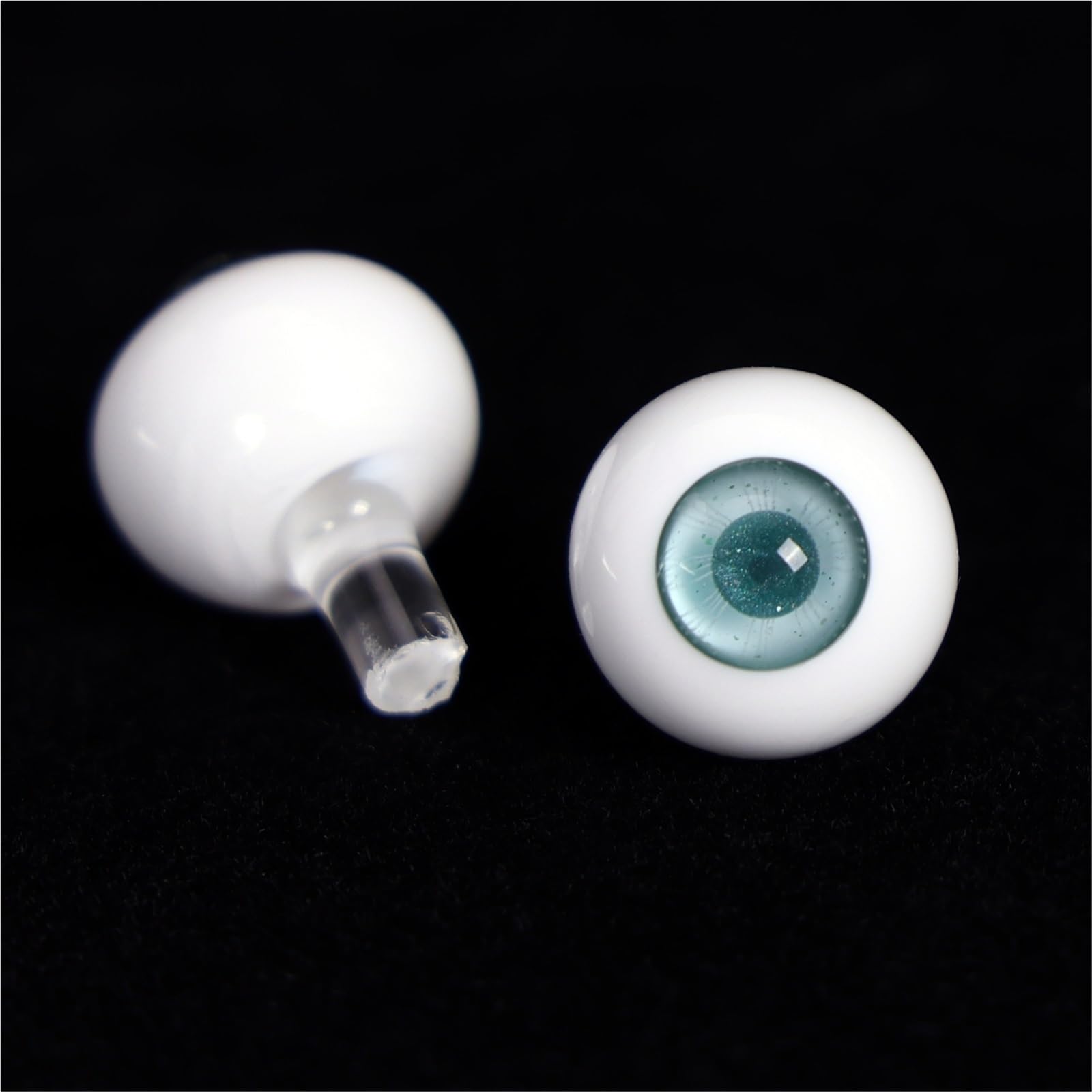 Jkuha One Color Bjd Glass Eye, 12/14/16/18Mm Glitter Light Iris+Dark Green Pupil Eyeballs For 1/3 1/4 1/6 Bjd Doll(16Mm(8-8.5))