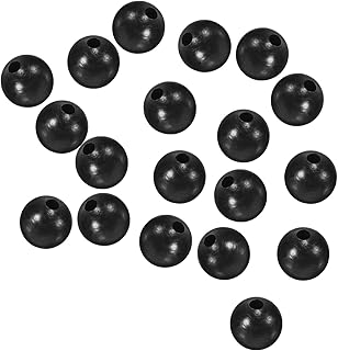 PATIKIL 8mm Pesca Cuentas, 200uds Suave Plástico Pesca Cebo Huevos Aparejo Cuenta Aparejo Herramienta Redonda, Negro