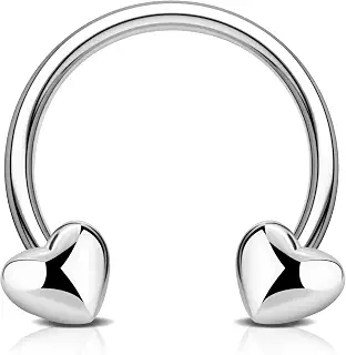OUFER Helix Earring 16G Septum Rings Heart Cartilage Earring Hoop Helix Tragus Conch Piercing Daith Earring Septum Piercing Jewelry