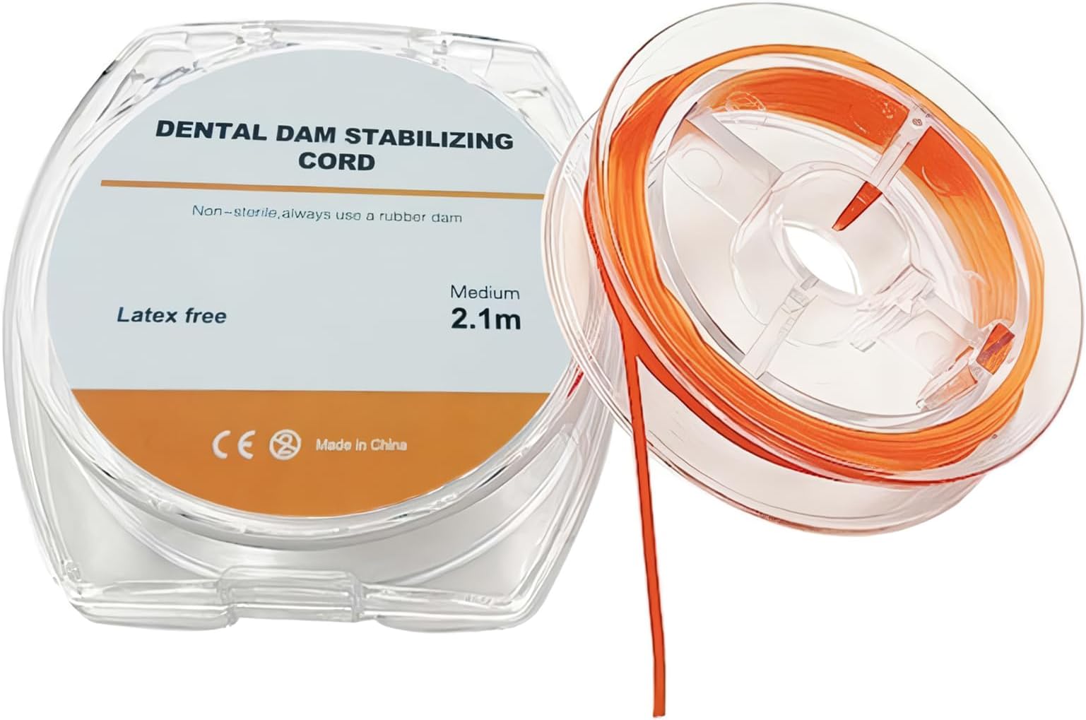 Dental Rubber Stabilizing Cord, Soft Elastic Floss Wedge, Dental Medium Wedges Clamps Sheets Rubber Wedge, Dentistry Materials 2.1m /Dia 1.8mm