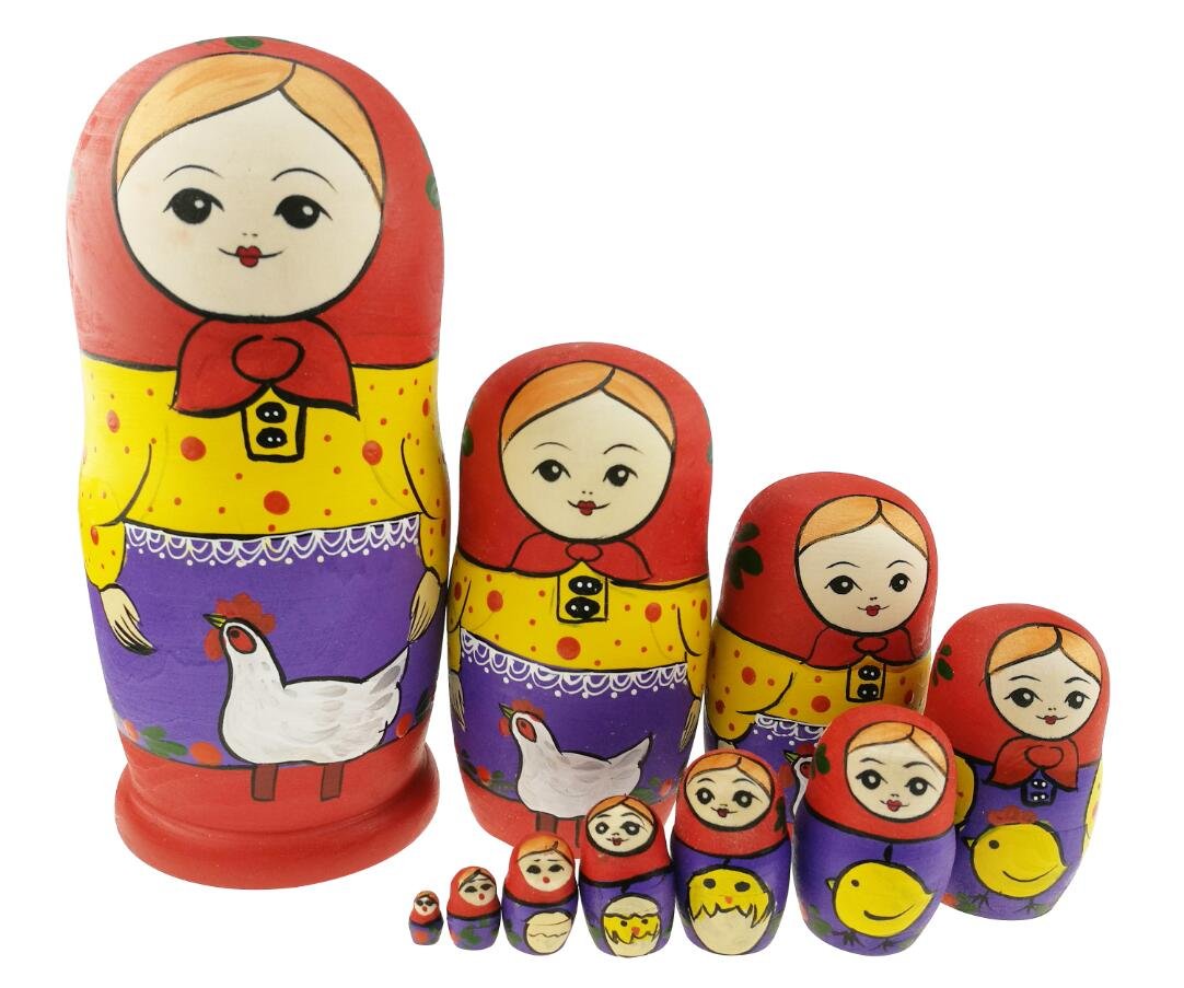 Poupée Russe Baby Wooden Toys Winterwormu00ae Beautiful Set Of