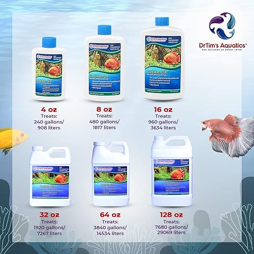 Miniatura 5 de DrTim's Aquatics Clarificador de agua natural Clear-UP para peceras, acuarios, filtrado de agua, tratamiento, solución ecológica para limpiar aguas