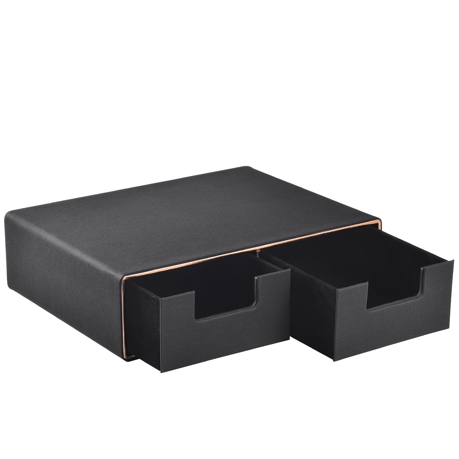 XNONE PU Leather Stackable Desk Drawer Organizer, Displayer holder with Drawers, Dressing Organizer for Jewelry/Cosmetics,Coffee Maker holder and