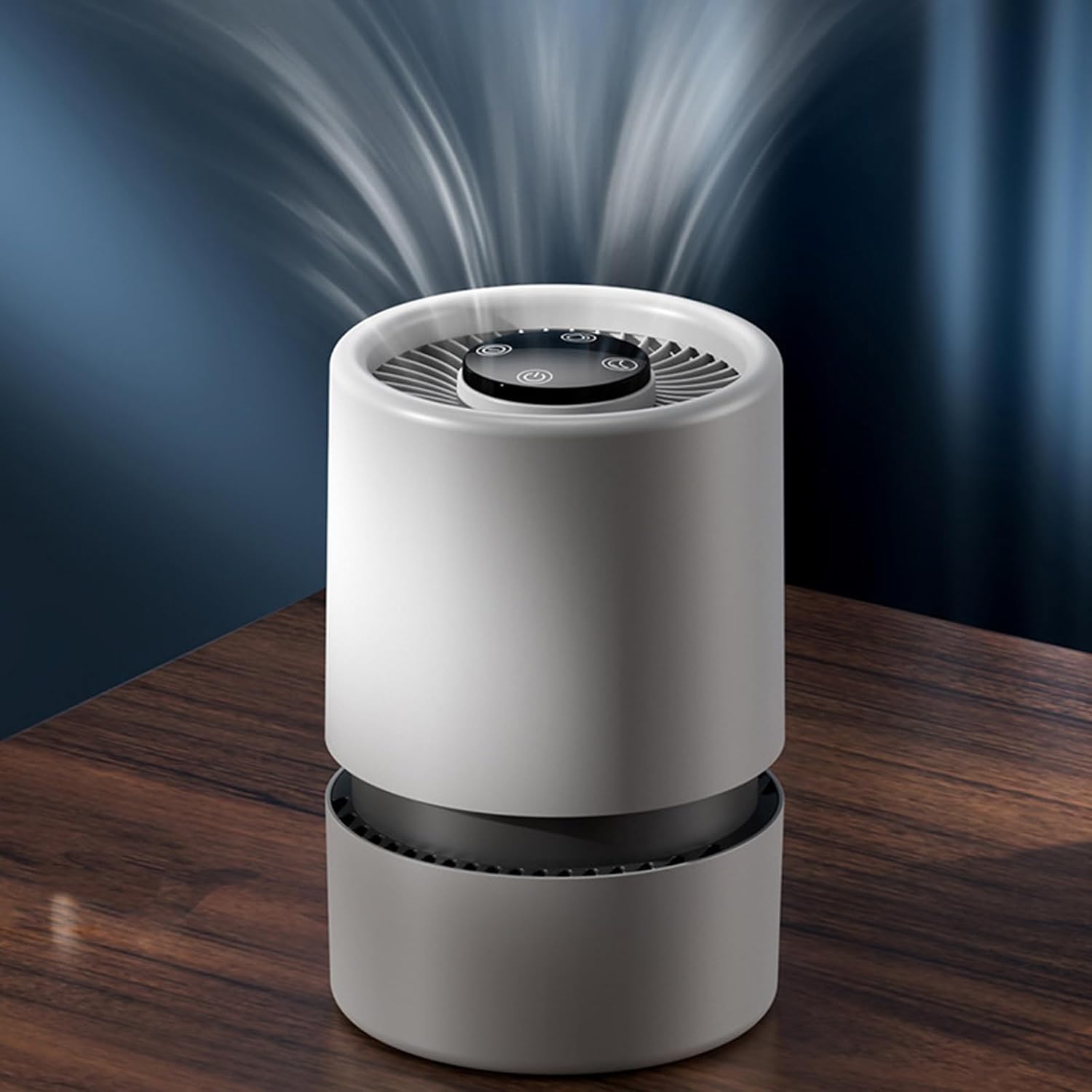 Portable Air Purifier with Aromatherapy Function, 2-Speed Quiet Air Cleaner with Touch Control, for Home Bedroom Office