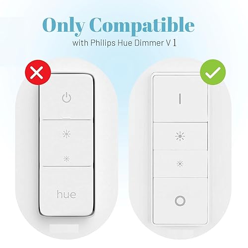 Miniatura 10 de UHOLDZU Soporte de pared invisible de aluminio para Philips Hue Dimmer V2, soporte de control remoto para Hue Switch reemplazo de placa de pared