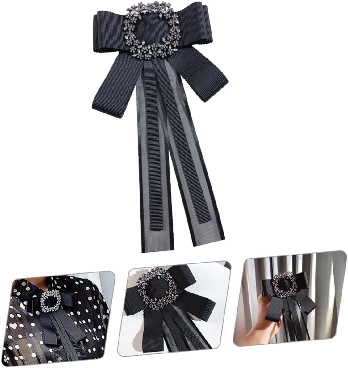 2 Pcs Bow Tie The Flowers Miss Ribbon Flower Collar Stitch