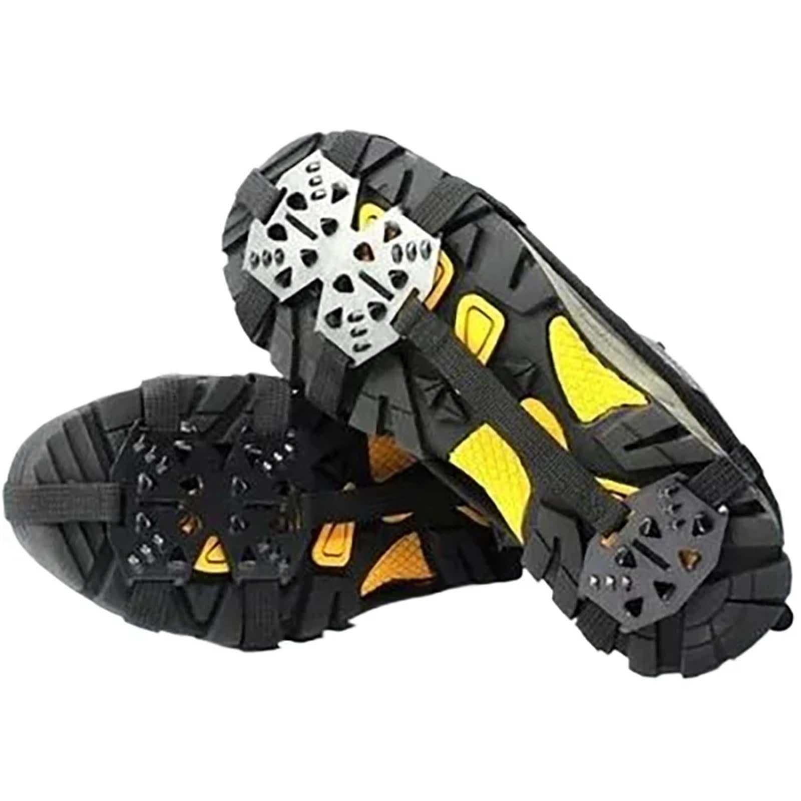 Anti-Rutsch-Spikes 5 Paar ML Steigeisen-Schuhüberzüge, 24 Zähne, rutschfeste Eisgriffe, Spikes for Wander- Und Kletterschuhe, Kette