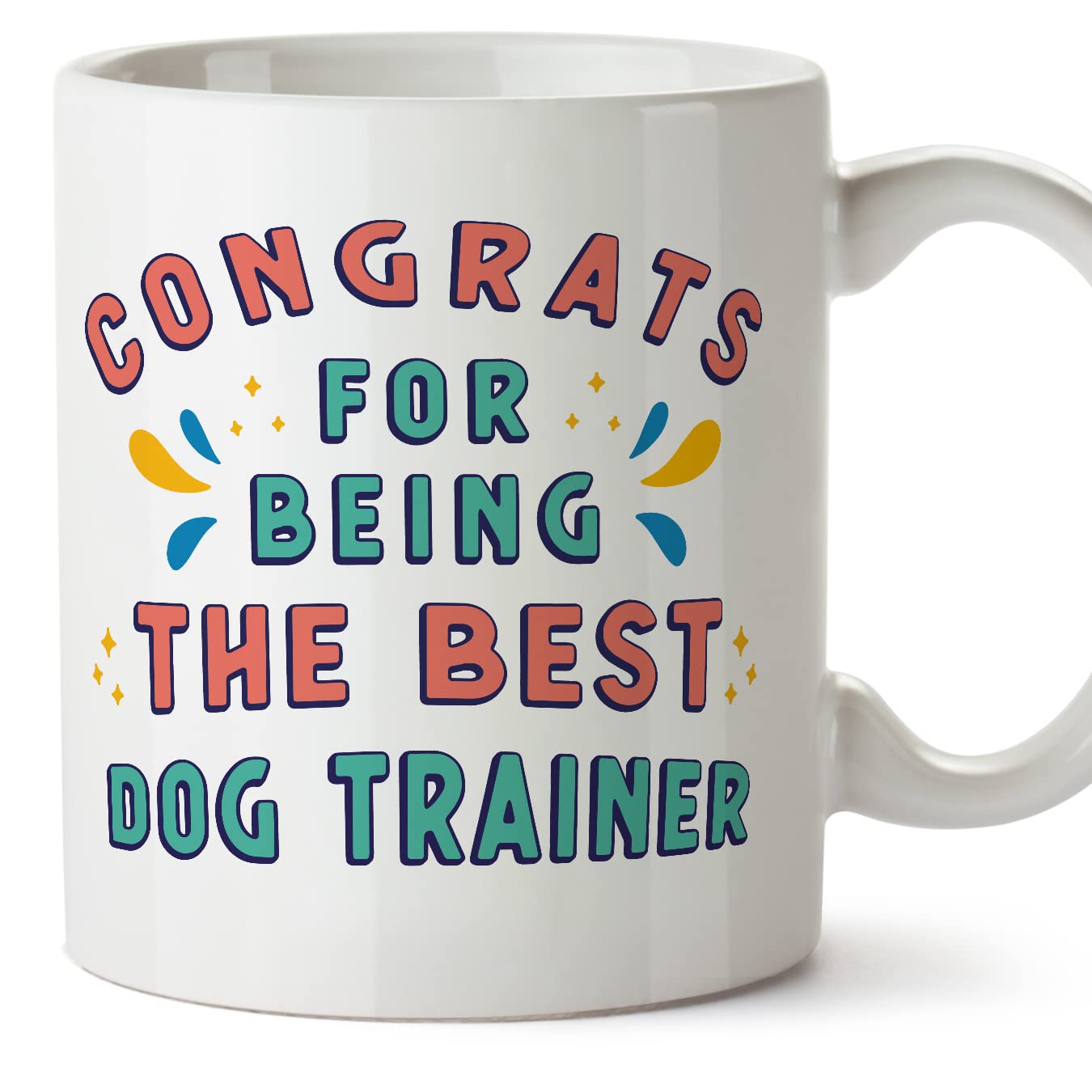 MUGFFINS Dog Trainer Mug - in English - Congrats for Being The Best - Funny Gift for Colleagues - Ceramic 11oz Mug