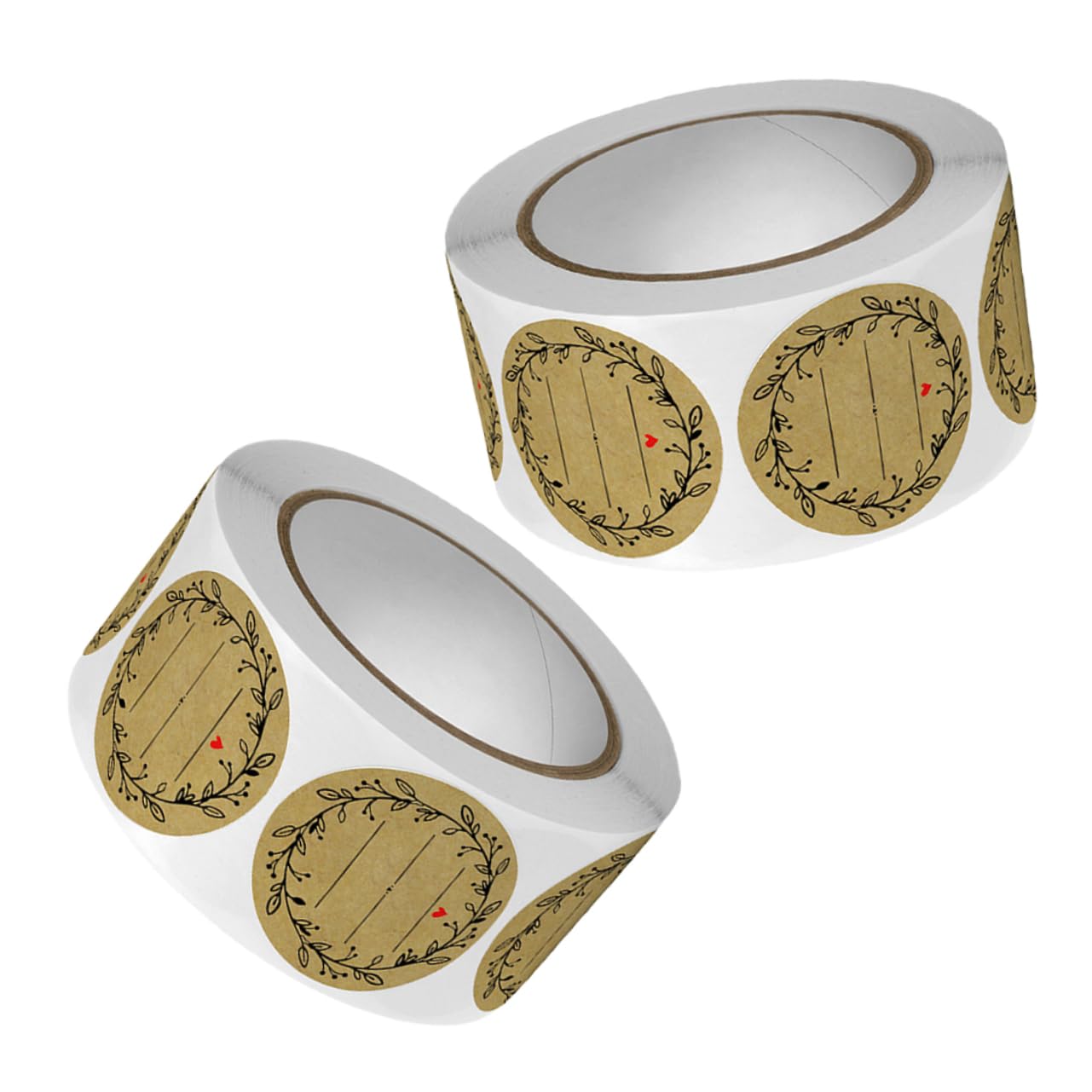 HOMSFOU 3 Set Etichette Adesive Autoadesive Carino Simpatici Adesivi Rimovibile Forniture Per Confezioni Adesivi Per Etichette Carta Kraft Khaki 2 * 3