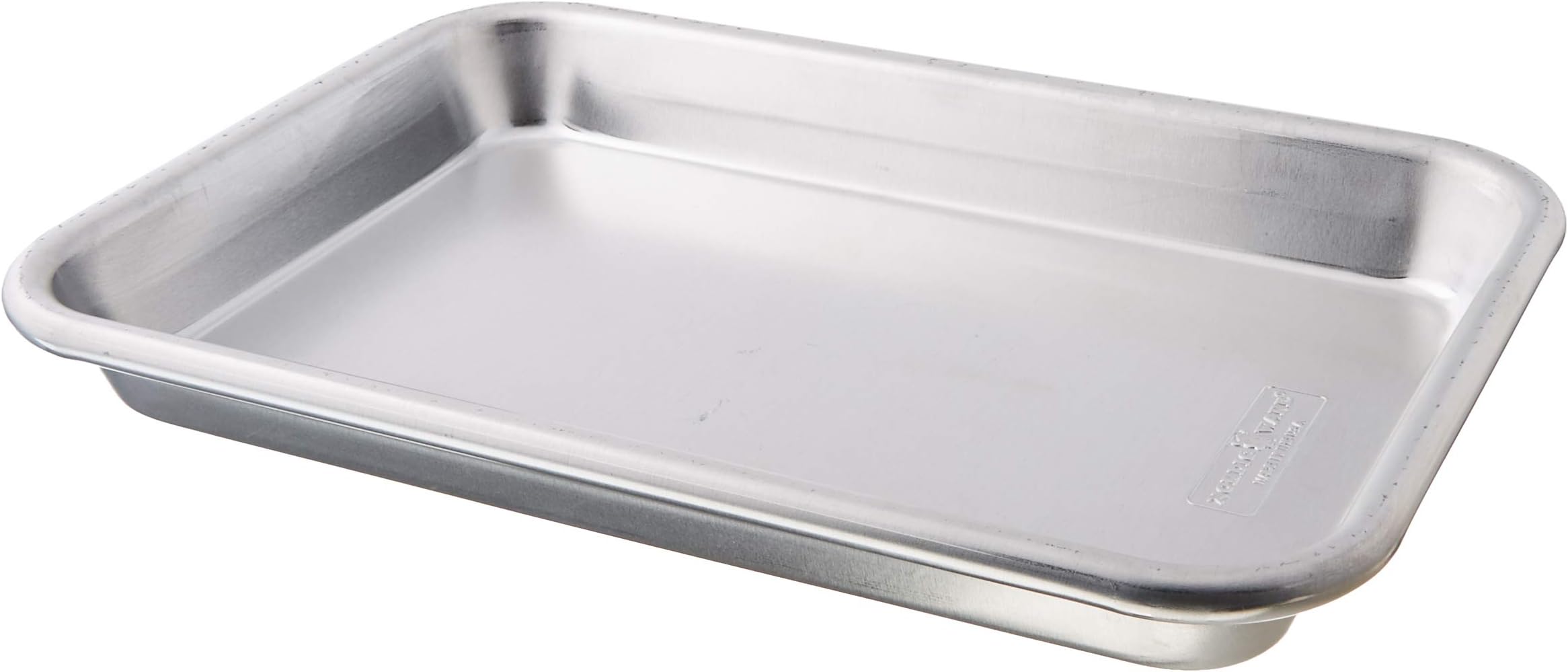 Nordic Ware 47400 Naturals Baker's Eighth Sheet Aluminium Tray Premium Bakeware to Bake and Reheat Small Meals, Silver